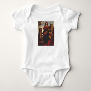 Heilige Barbara Heilige Ikone Grafik Kunst Baby Strampler