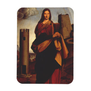Heilige Barbara Heilige Ikone Grafik Kunst Magnet