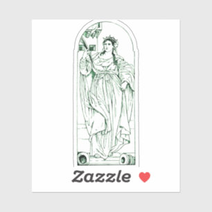 Heilige Barbara Jungfrau und Märtyrerin Aufkleber