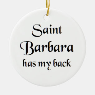 heilige Barbara Keramik Ornament