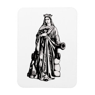 Heilige Barbara mit Kelch und Kanone Magnet