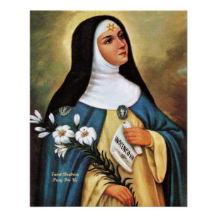 Heilige Beatrix von Silva Poster