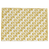 Heilige Beere und Glitzer, Liebe, Frieden Große Geschenktüte (Rückseite)