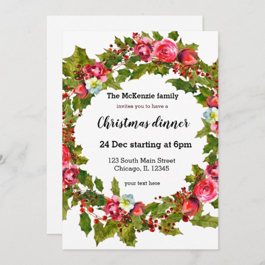 Heilige Beeren Einladung (Vorne/Hinten)