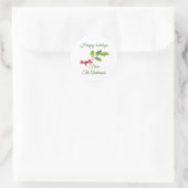 Heilige Beeren Filialtext Happy hollidays Runder Aufkleber (Tasche)