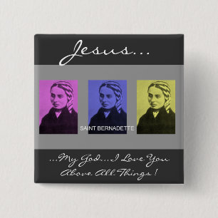 Heilige Bernadette Button