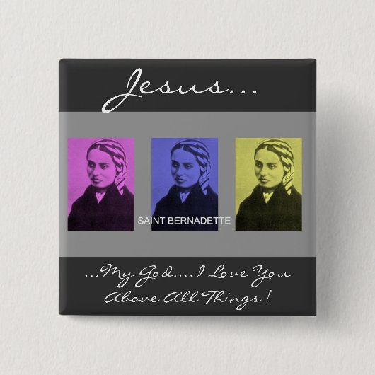 Heilige Bernadette Button (Vorderseite)
