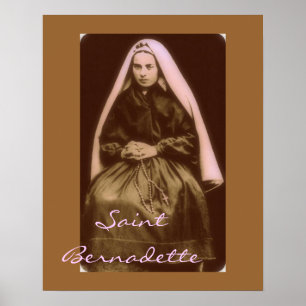 Heilige Bernadette Poster