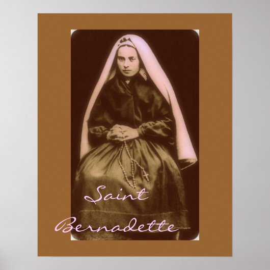 Heilige Bernadette Poster (Vorne)