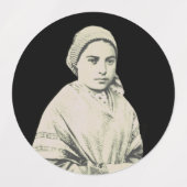 Heilige Bernadette Soubirous als Kind Etiketten (Design 2)