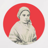 Heilige Bernadette Soubirous als Kind Etiketten (Design 1)