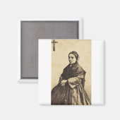 Heilige Bernadette Soubirous Fine Art Magnet (Vorderseite/Rückseite)