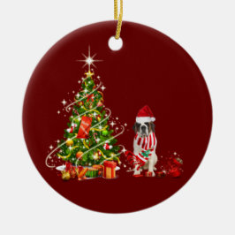 Heilige Bernard mit Hut Schuft Weihnachten Keramik Ornament