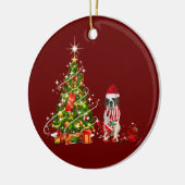 Heilige Bernard mit Hut Schuft Weihnachten Keramik Ornament (Links)