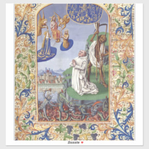 Heilige Bernhard von Clairvaux mittelalterliche Il Aufkleber