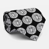 Heilige Bestätigung Taubengeist Schwarz-weiß Krawatte (Gerollt)