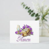 Heilige Bibel Amen Postkarte (Stehend Vorderseite)