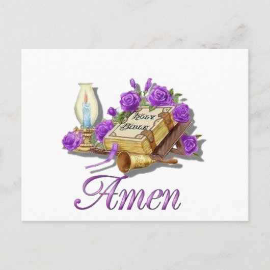 Heilige Bibel Amen Postkarte (Vorderseite)