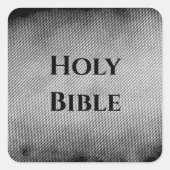 Heilige Bibel Christlich Quadratischer Aufkleber (Vorderseite)