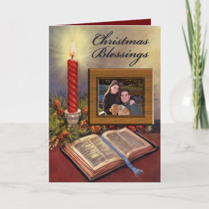 Heilige Bibel Christliches Foto Weihnachtskarte mi Feiertagskarte