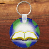 Heilige Bibel & Globe Schlüsselanhänger (Vorderseite)