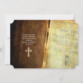Heilige Bibel-Goldkreuz-katholische Einladung (Rückseite)