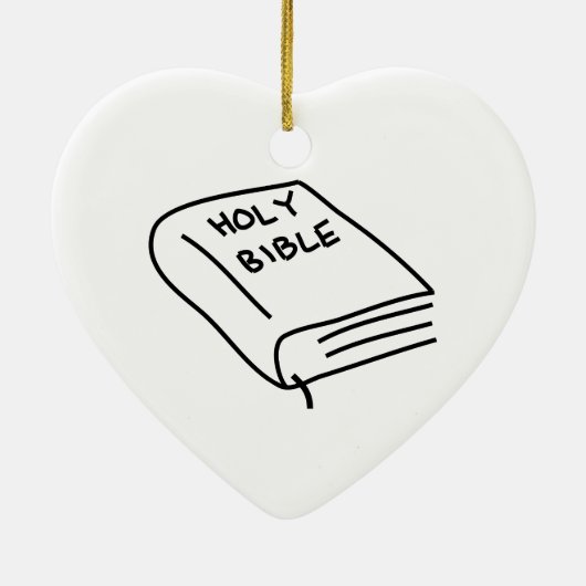 Heilige Bibel Keramikornament (Hinten)