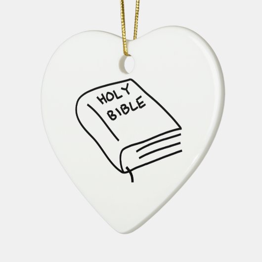 Heilige Bibel Keramikornament (Links)