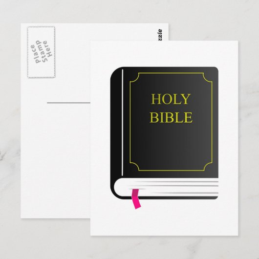 Heilige Bibel Postkarte (Vorne/Hinten)