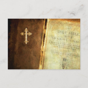 Heilige Bibel RSVP und Menüwahl Karte