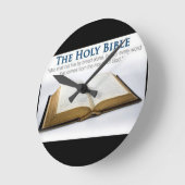 Heilige Bibel Runde Wanduhr (Winkel)