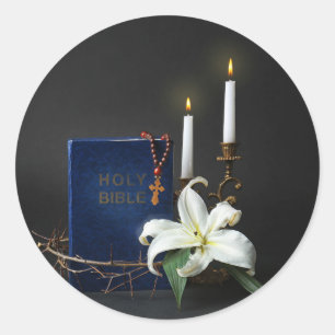 Heilige Bibel Runder Aufkleber