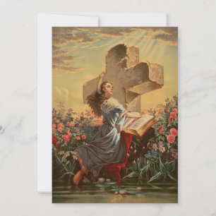 Heilige Bibel und Kreuz Einladung