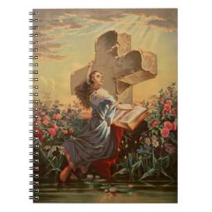 Heilige Bibel und Kreuz Notizblock