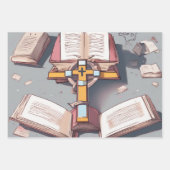 Heilige Bibel und Kreuzworträtlichkeit Geschenkpapier Set (Vorderseite)