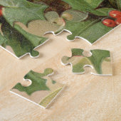 Heilige Blätter beeren Vintage Weihnachtskunst Puzzle (Seite)