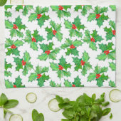 Heilige Blätter, Berries, Rot, Grün Geschirrtuch (Gefaltet)