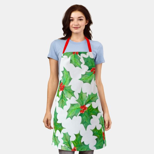 Heilige Blätter, Berries, Rot, Grün Schürze (Getragen)