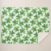 Heilige Blätter, Berries, Rot, Grün Sherpadecke (Vorderseite (Horizontal))