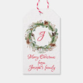 Heilige Blätter Weihnachten Geschenkanhänger (Rückseite)