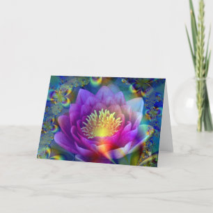 Heilige Blume des Friedens und der Liebe Feiertagskarte