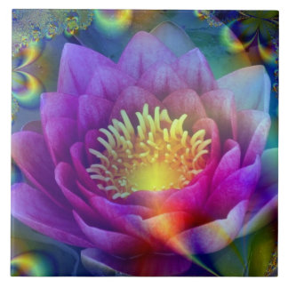 Heilige Blume des Friedens und der Liebe Fliese