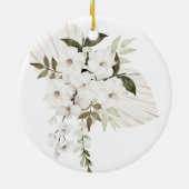Heilige Blume Personalisiert Godeltern Weihnachten Keramik Ornament (Hinten)