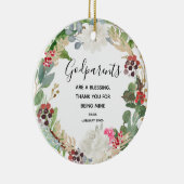 Heilige Blume Personalisierte Godeltern Weihnachte Keramik Ornament (Rechts)
