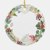 Heilige Blume Personalisierte Godeltern Weihnachte Keramik Ornament (Hinten)