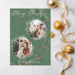 Heilige botanische Grünpflanzen 2 Foto Marine Feiertagskarte