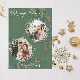 Heilige botanische Grünpflanzen 2 Foto Marine Feiertagskarte