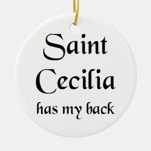 Heilige-Cäcilia-Kaffeetasse Keramik Ornament (Vorne)