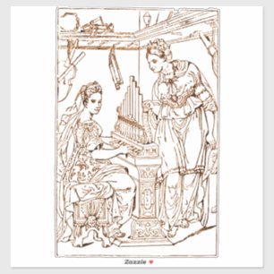 Heilige Cäcilia mit der heiligen Katharina von Ale Aufkleber