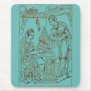 Heilige Cäcilia mit der heiligen Katharina von Ale Mousepad